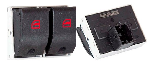 OP021078 INTERRUPTOR VIDRO FOX/GOL/SAVEIRO G4 G5 DUPLO (2 ESTAGIOS) LED VM LE