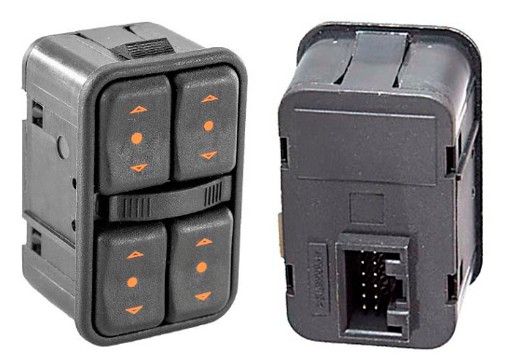 OP021085 INTERRUPTOR VIDRO CORSA/ASTRA/CELTA/MERIVA/ZAFIRA QUADRUPLO LED AM 12T
