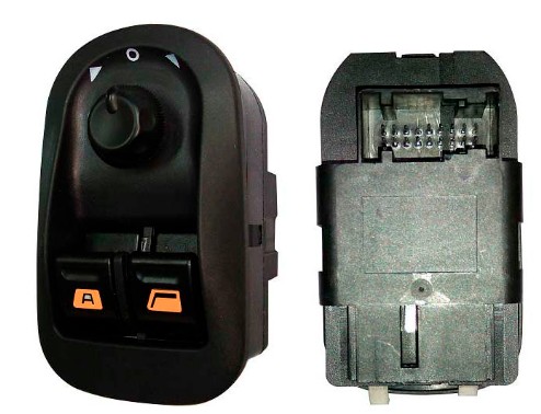 OP021149 INTERRUPTOR VIDRO PEUGEOT 206 98/16 DUPLO C/REGULAGEM RETROVISOR LED AM 24T
