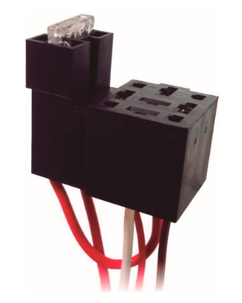 DNI7512 CHICOTE 5VIAS BASE P/RELE C/PORTA FUSIVEL+FUSIVEL 40A 5T