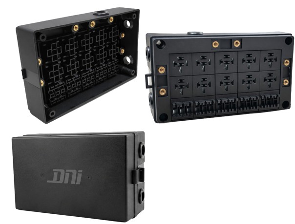 DNI320006 CAIXA PARA 10 RELES 18 FUSIVEIS COM TERMINAIS