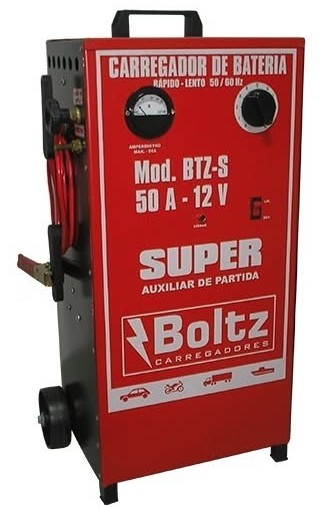 BZ012 CARREGADOR DE BATERIA BTZ-S 50A SUPER C/AUXILIAR DE PARTIDA BOLTZ