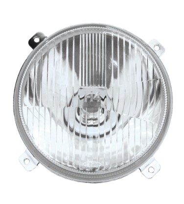 FL22 SL BLOCO FAROL TRATOR MF REDONDO RETO 4 ORELHAS 128MM S/LAMPADA (C/02)