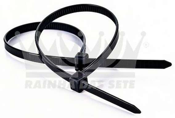 ETE7550/10 ABRAC. PLAST. PRETA 200 X 4,6MM 20CM (C/10PÇS)