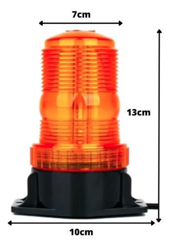YNBLC2905 GIROFLEX LED 12W 30LEDS AMBAR C/STROBO 12/24V (FIX. IMÃ/PARAFUSO)