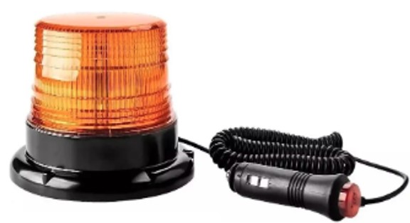 YNBLC2907 GIROFLEX LED 10W 12LEDS AMBAR C/STROBO 12/24V (FIX. IMÃ)