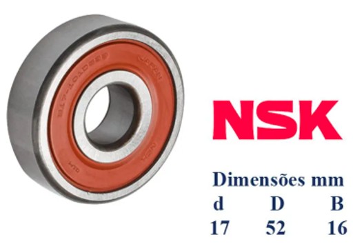 NSKB17101AT1XDDG ROLAMENTO ALTERNADOR 17X52X16