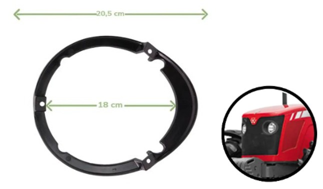 4281357M1 MOLDURA INTERNA FAROL DIANT. TRATOR VALTRA/MASSEY FERGUSON